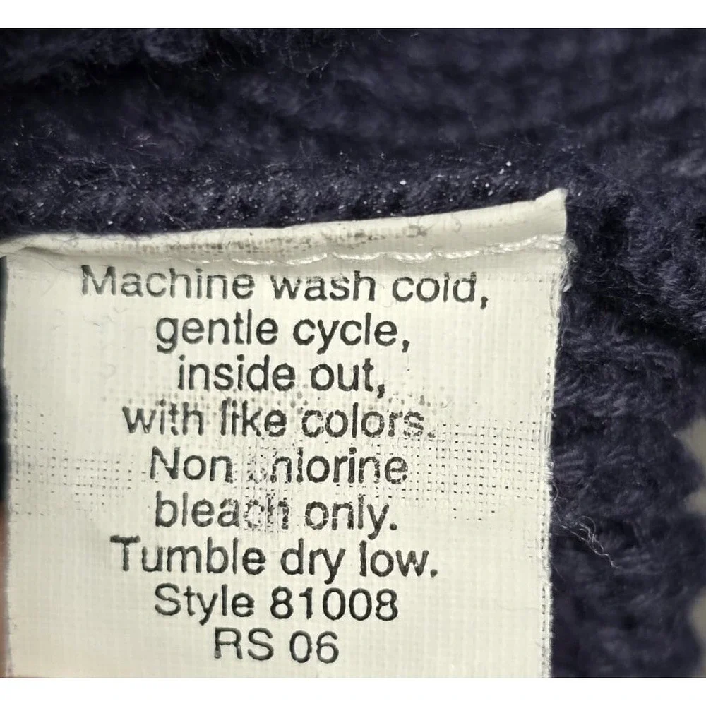 J. Crew Sweater Men's Large Blue Pullover 1/4 Snap Button Mock Neck‎ Long Sleeve - Picture 3 of 6